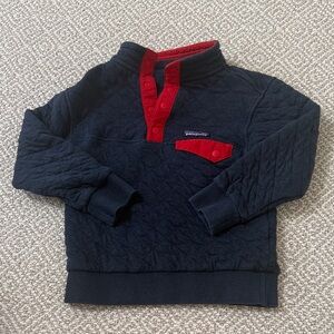 Patagonia Black and Red Quilted Pullover